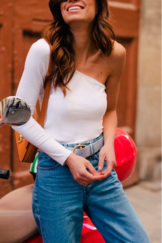 Top asymétrique - Blanc