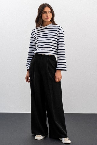 T-shirt oversize rayé - Blanc