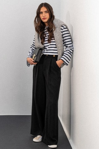 T-shirt oversize rayé - Blanc