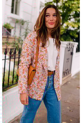 Veste fleuris - Blanc