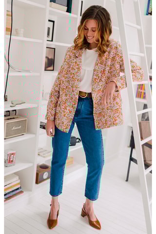 Veste fleuris - Blanc
