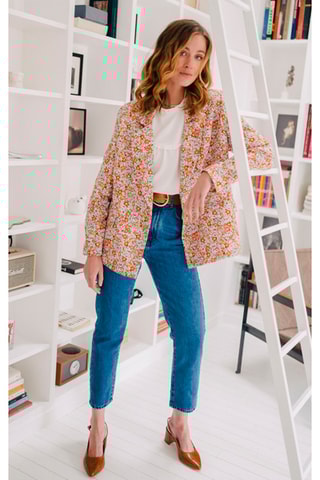 Veste fleuris - Blanc