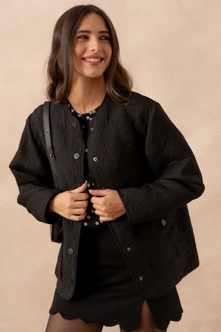 Veste oversize matelassée - Noir
