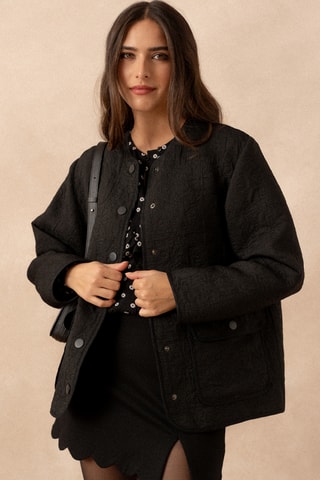 Veste oversize matelassée - Noir