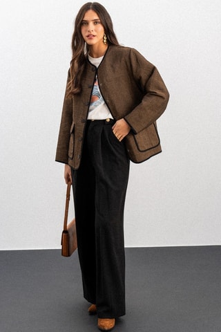 Veste oversize matelassée - Marron