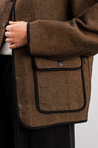 Veste oversize matelassée - Marron
