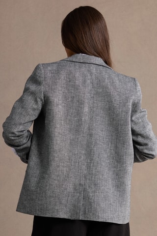 Veste en lin - Gris chiné