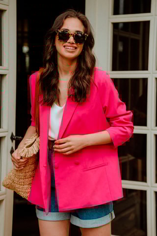 Veste de costume oversize - Fuchsia