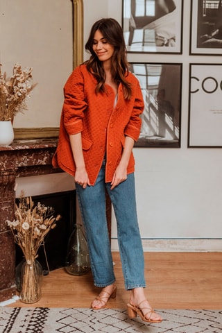 Veste oversize matelassée - Orange
