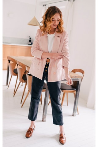Veste côtelée - Rose pâle