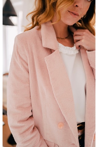 Veste côtelée - Rose pâle