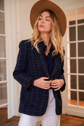 Blazer oversize - Bleu marine