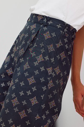 Pantalon wide legs - Bleu marine