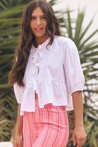 Pantalon wide legs - Rose