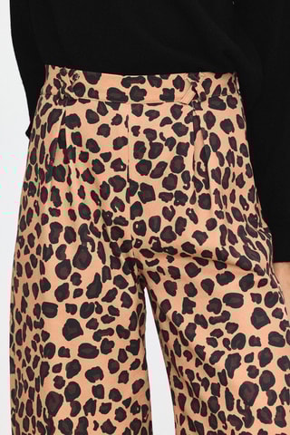 Pantalon wide legs taille haute - Beige