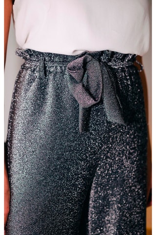 Pantalon wide legs - Gris irisé
