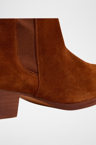 Bottines Chelsea en cuir - Camel