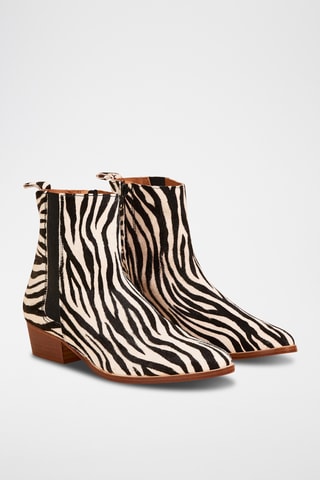 Bottines en cuir - Blanc