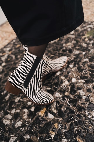 Bottines en cuir - Blanc