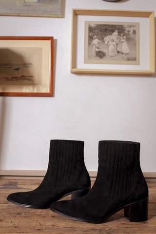 Bottines en cuir - Noir