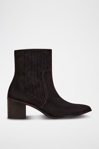 Bottines en cuir - Noir