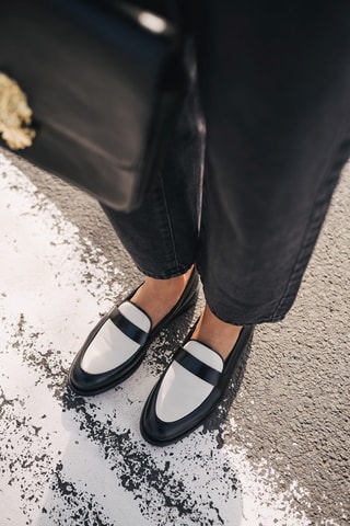 Mocassins en cuir - Noir