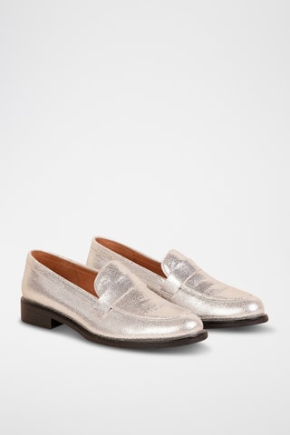 Mocassins en cuir - Argenté