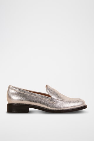 Mocassins en cuir - Argenté