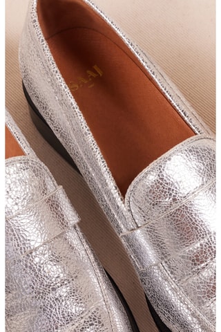 Mocassins en cuir - Argenté