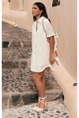 Espadrilles compensées - Écru