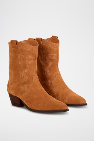 Bottines en nubuck - Camel