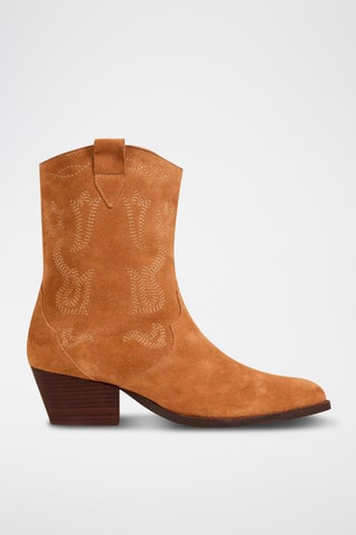 Bottines en nubuck - Camel