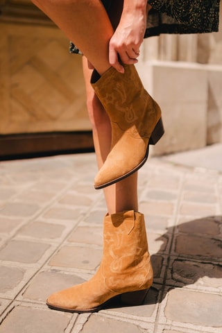 Bottines en nubuck - Camel