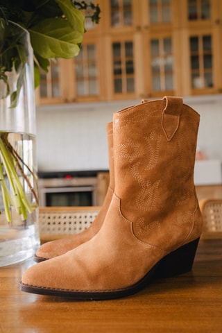 Bottines en nubuck - Camel