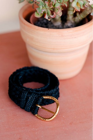 Ceinture tressée - Noir