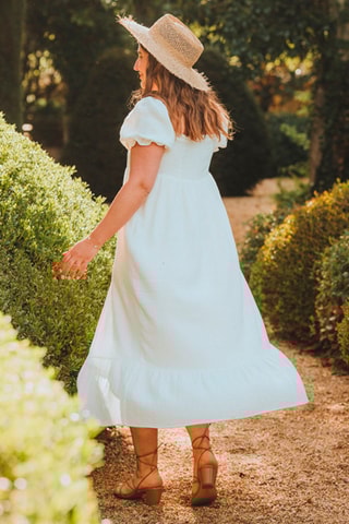 Robe longue fendue - Blanc
