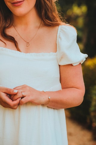 Robe longue fendue - Blanc