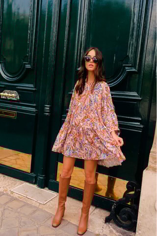 Robe volantée - Orange