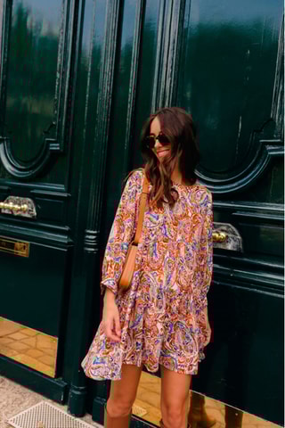 Robe volantée - Orange