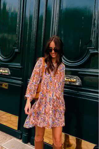 Robe volantée - Orange