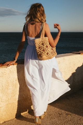 Robe taille empire - Écru