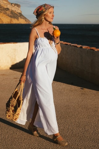 Robe taille empire - Écru