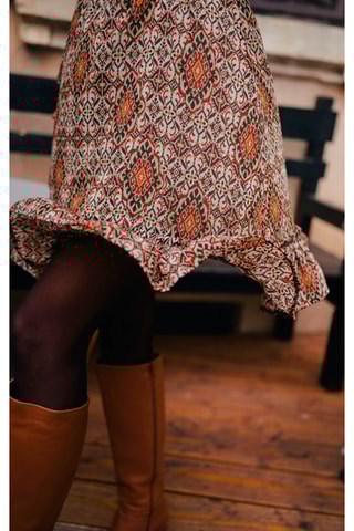 Robe volantée - Marron