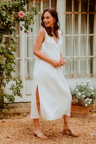 Robe midi - Blanc
