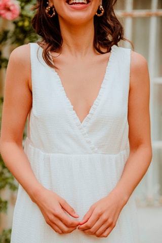 Robe midi - Blanc