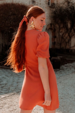 Robe portefeuille - Orange