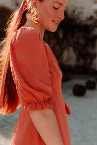 Robe portefeuille - Orange