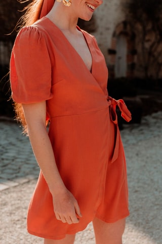 Robe portefeuille - Orange