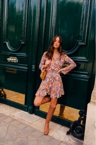 Robe portefeuille - Orange