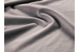 Canapé d'angle droit Luc - Gris clair - 5 places - Toucher velours